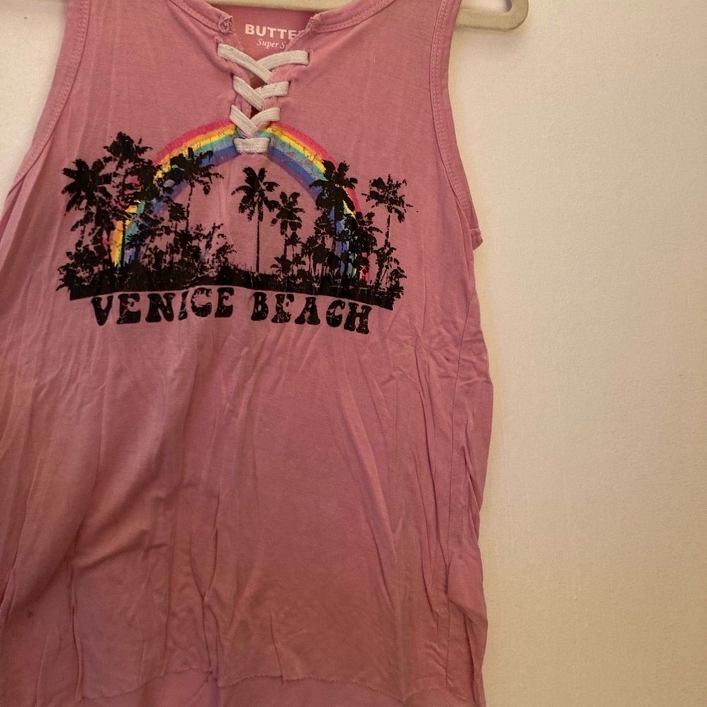 girls pink tank top